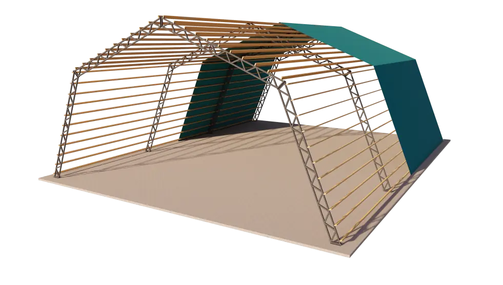 Ферма 15,6м шатровая чертеж 3D