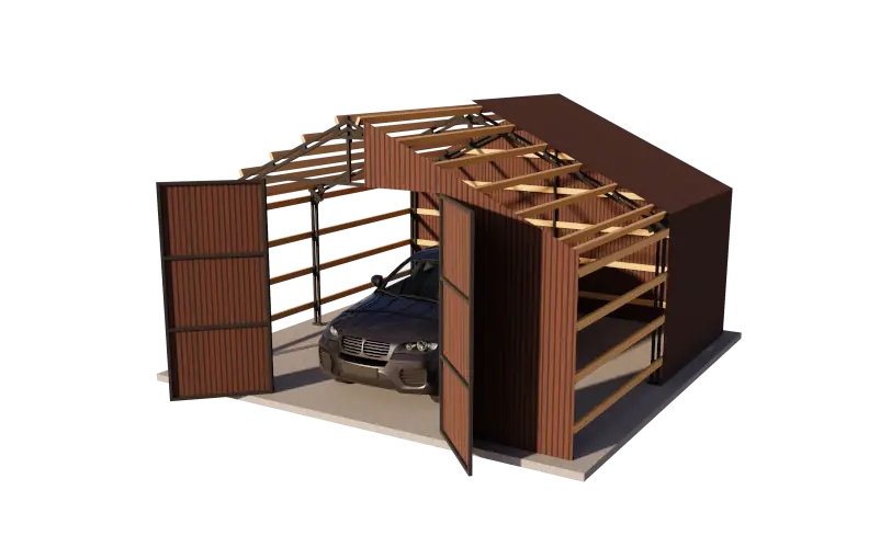 Ферма 6м x 2,3м чертеж 3D