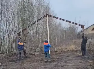 Сборка каркаса 6м х 9м